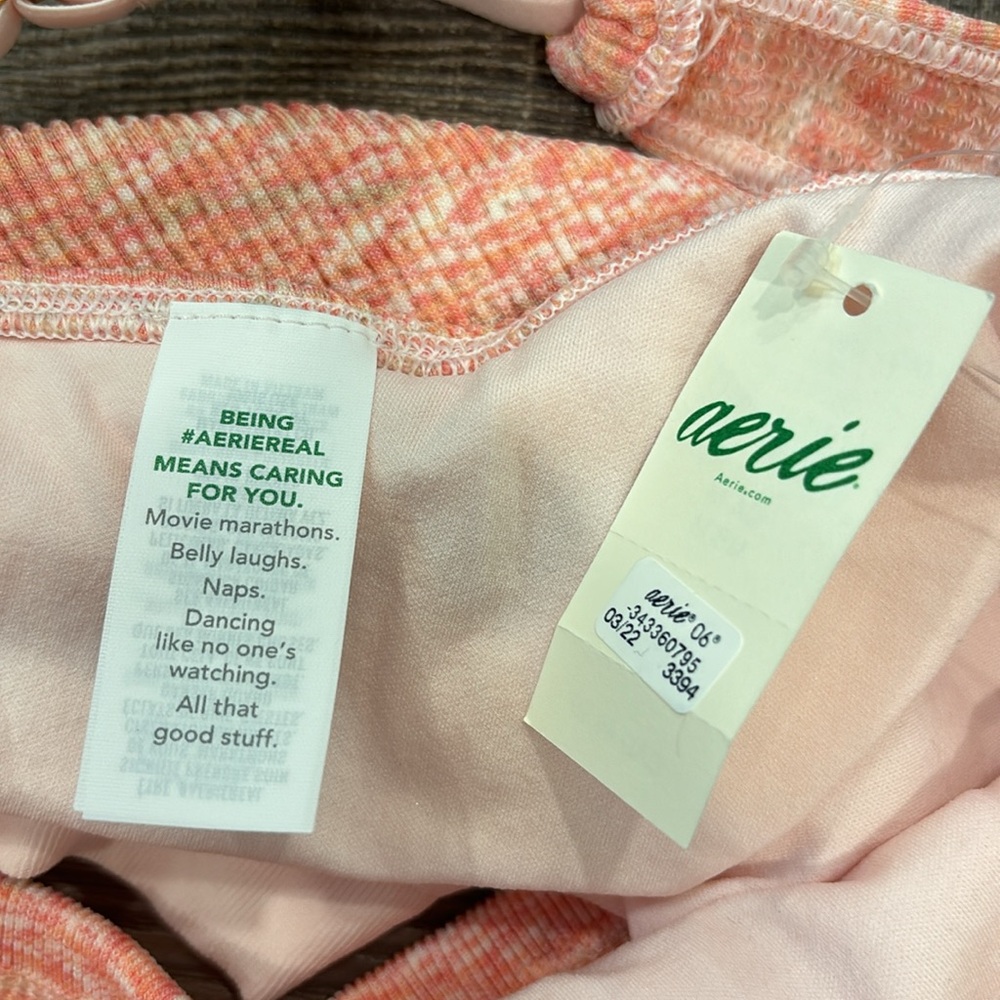 Aerie Seamless Ring Longline Bralette Beach Peach Medium - Picture 4 of 4